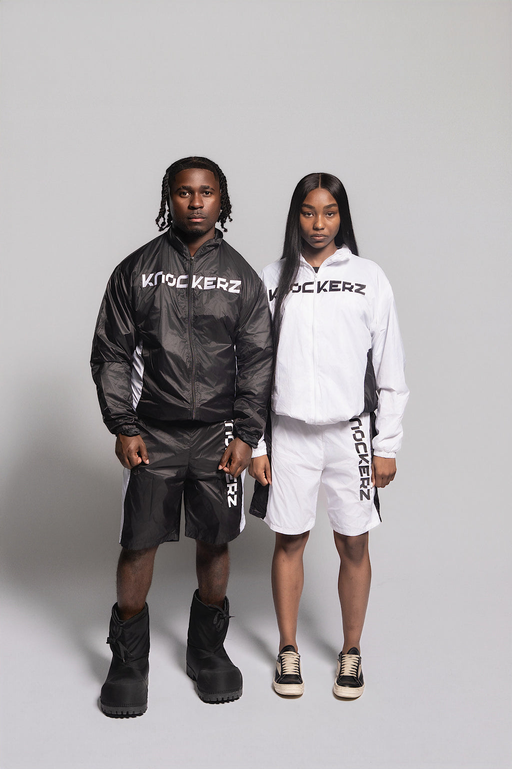 Knockout Black Track Shorts