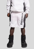 Knockout White Track Shorts